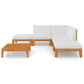 7 Piece Garden Lounge Set with Cushions Solid Acacia Wood (312146+2x312150+2x312152)