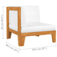 5 Piece Garden Lounge Set with Cushions Solid Acacia Wood (312146+312148+312150+312152)
