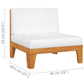 3 Piece Garden Lounge Set with Cushions Solid Acacia Wood (2x312148+312150)