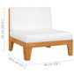 4 Piece Garden Lounge Set with Cushions Solid Acacia Wood (2x312148+2x312150)