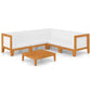 6 Piece Garden Lounge Set with Cushions Solid Acacia Wood (312146+2x312148+2x312150)