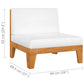 6 Piece Garden Lounge Set with Cushions Solid Acacia Wood (312146+2x312148+2x312150)