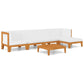 6 Piece Garden Lounge Set with Cushions Solid Acacia Wood (312146+312148+2x312150+312152)