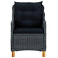 3 Piece Garden Lounge Set with Cushions Poly Rattan Dark Grey (313306+313316)