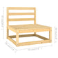 8 Piece Garden Lounge Set Solid Wood Pine (2x805675+805700+805665)