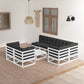 8 Piece Garden Lounge Set with Cushions Solid Pinewood (2x805731+805736+805761)