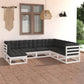 7 Piece Garden Lounge Set with Cushions Solid Pinewood (805726+805731+805736+805746)