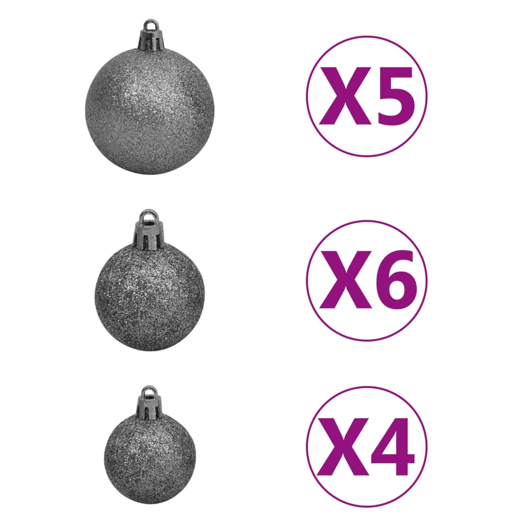 Artificial Christmas Tree with LEDs&Ball Set&Pine Cones 150 cm (321015+330099)