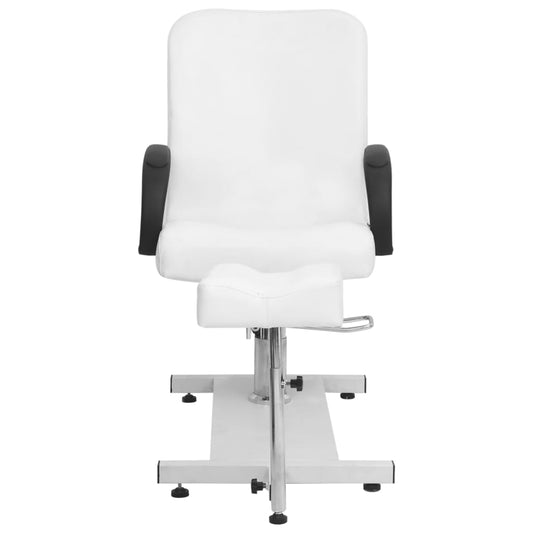 Massage Chair with Footrest White 127x60x98 cm Faux Leather