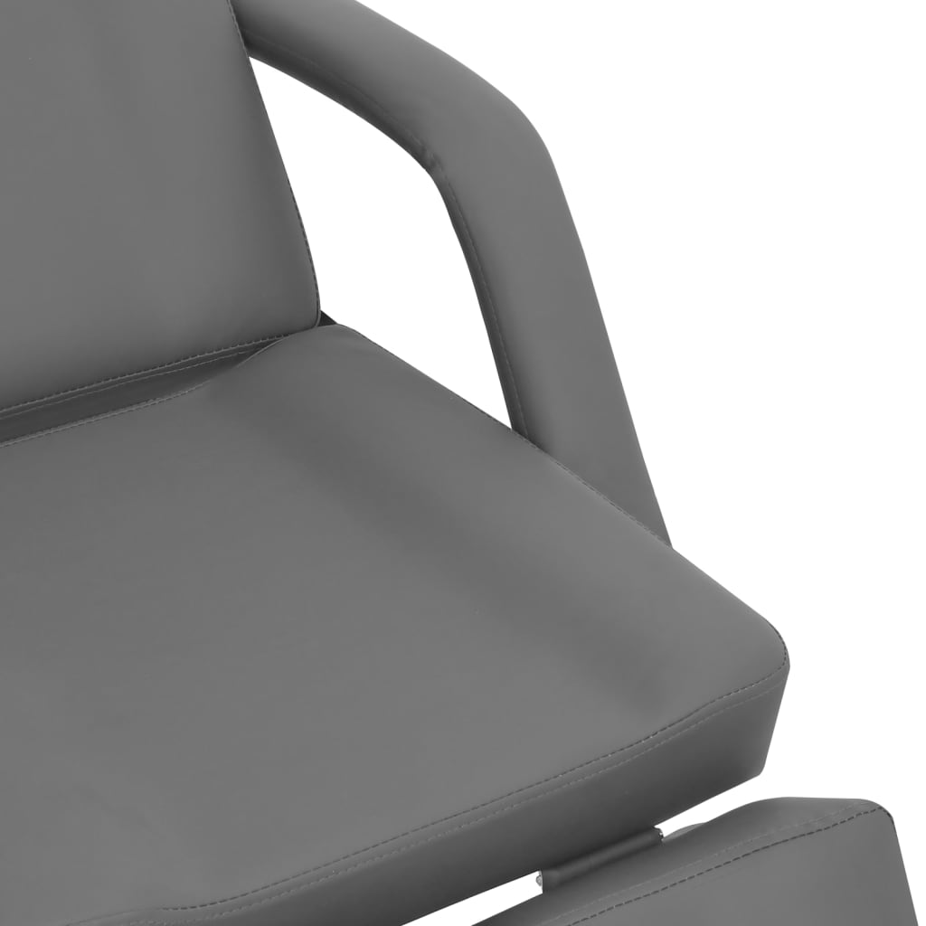 Beauty Treatment Chair Faux Leather Grey 180x62x78 cm