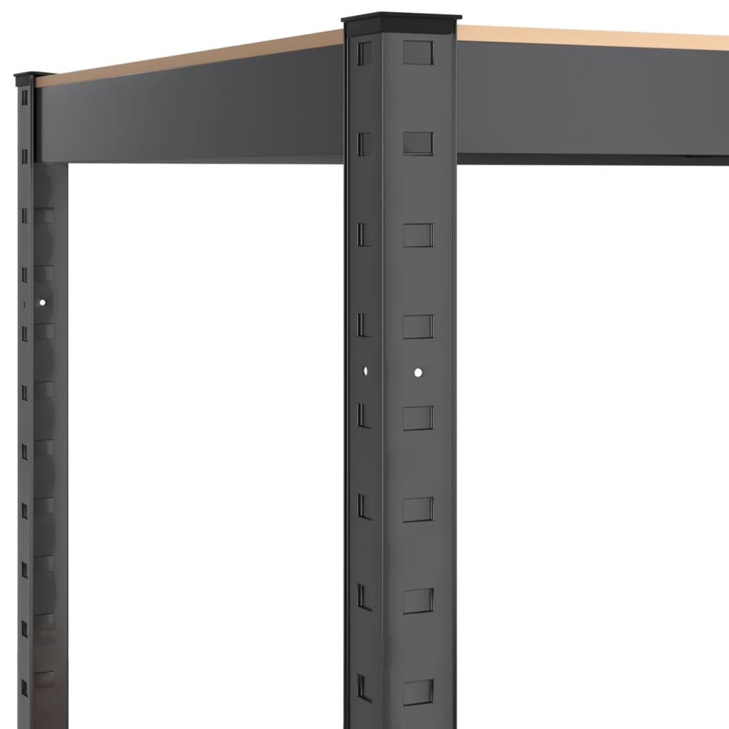 4-Layer Storage Shelf Anthracite Steel&Engineered Wood