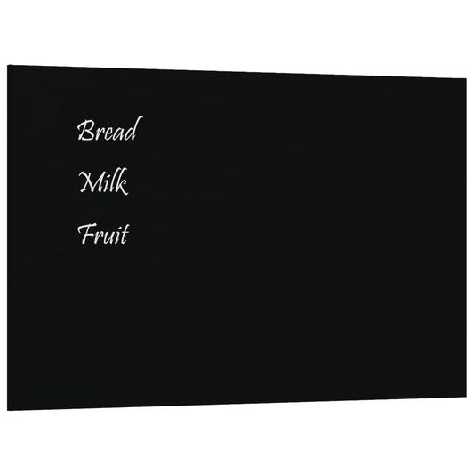 Wall-mounted Magnetic Board Black 40x30 cm Tempered Glass