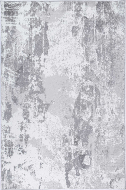 test rey 1 Ermina Modern Abstract Light Grey Rug