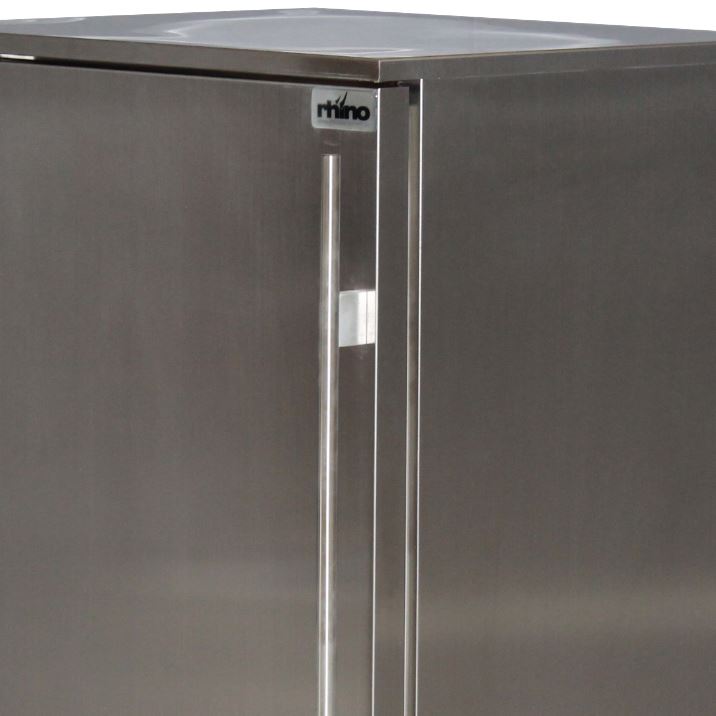 Rhino Stainless Steel 1 Door Solid Stainless Bar Fridge Left Hinged