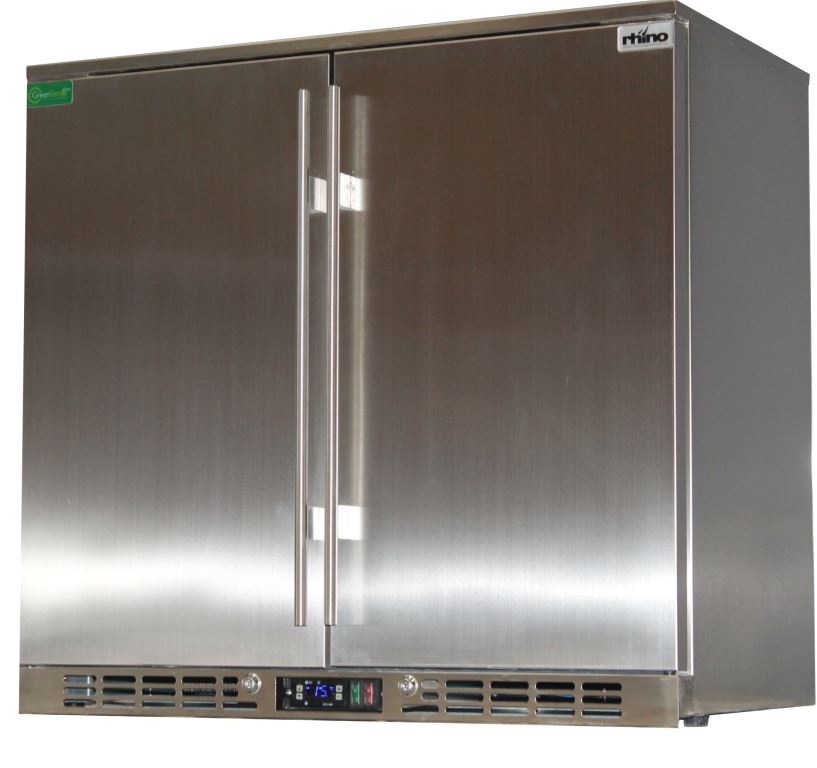 Rhino Stainless Steel 2 Door All Stainless Steel Bar Fridge