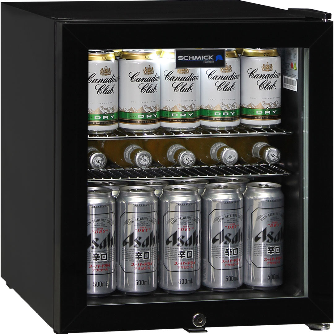 Schmick Glass Door Mini Bar Fridge With Lock / 38 Cans