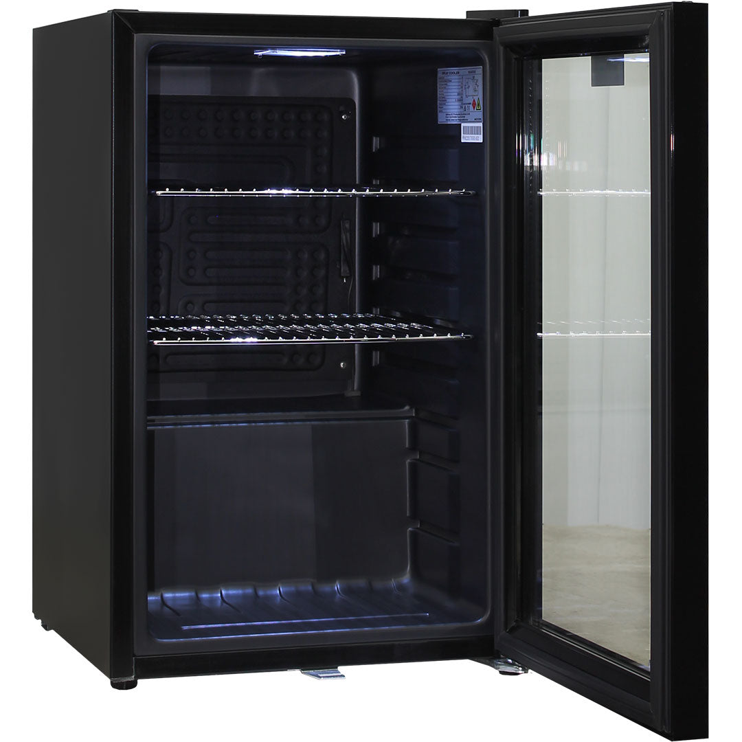 Schmick Black Tropical Double Glazed Glass Door Bar Fridge