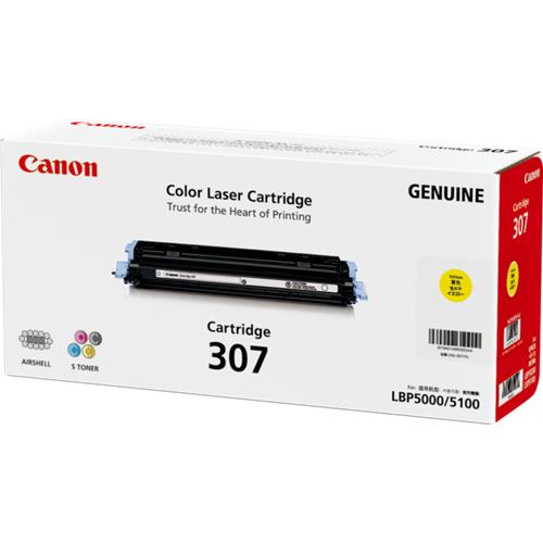 CANON CART307Y YELLOW TONER FOR LBP5000 LBP5100 2K