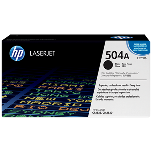 HP CE250A BLACK TONER 5000 PAGE YIELD FOR CP3520 CM3530