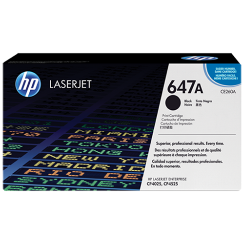 HP 647A BLACK TONER 8500 PAGE YIELD FOR CLJ CP4025 CP4525 CM4540