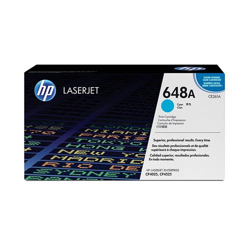 HP 648A CYAN TONER 11000 PAGE YIELD FOR CLJ CP4025 CP4525