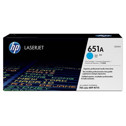 HP 651A LJ M775 CYAN TONER CARTRIDGE YIELD 16K PAGES