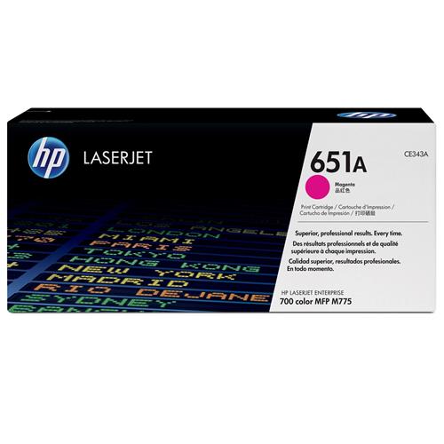 HP 651A LJ M775 MAGENTA TONER CARTRIDGE YIELD 16K PAGES