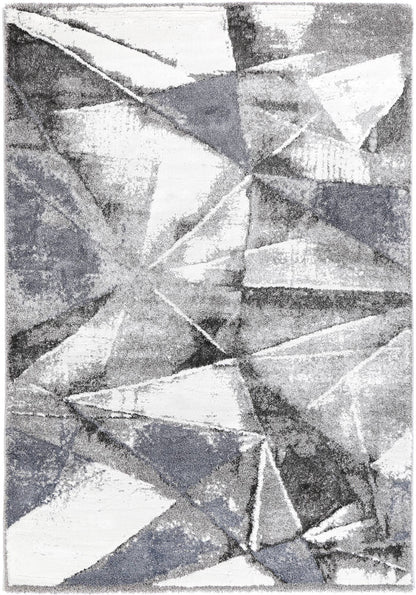 test rey 1 Yuzil Multi Triangle Abstract Rug