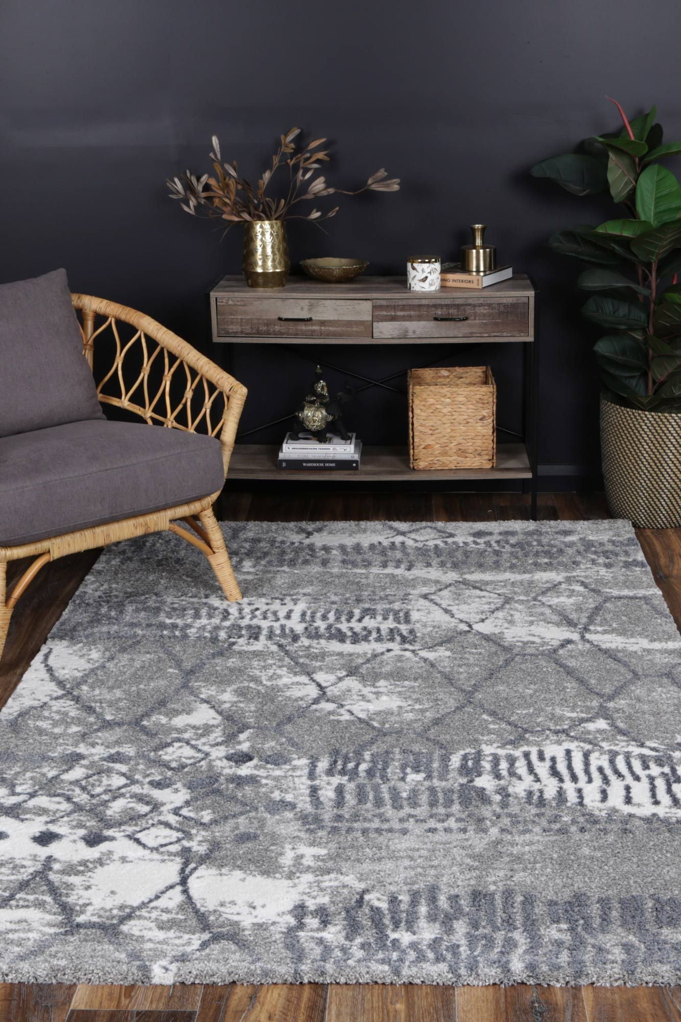 Yuzil Blue Abstract Rug