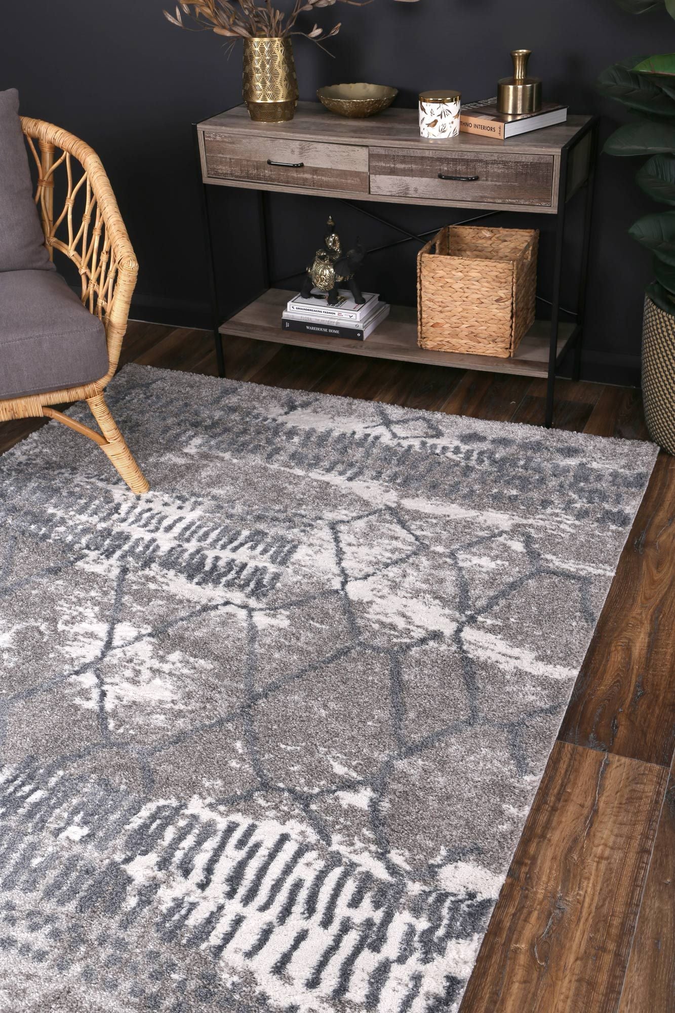 Yuzil Blue Abstract Rug