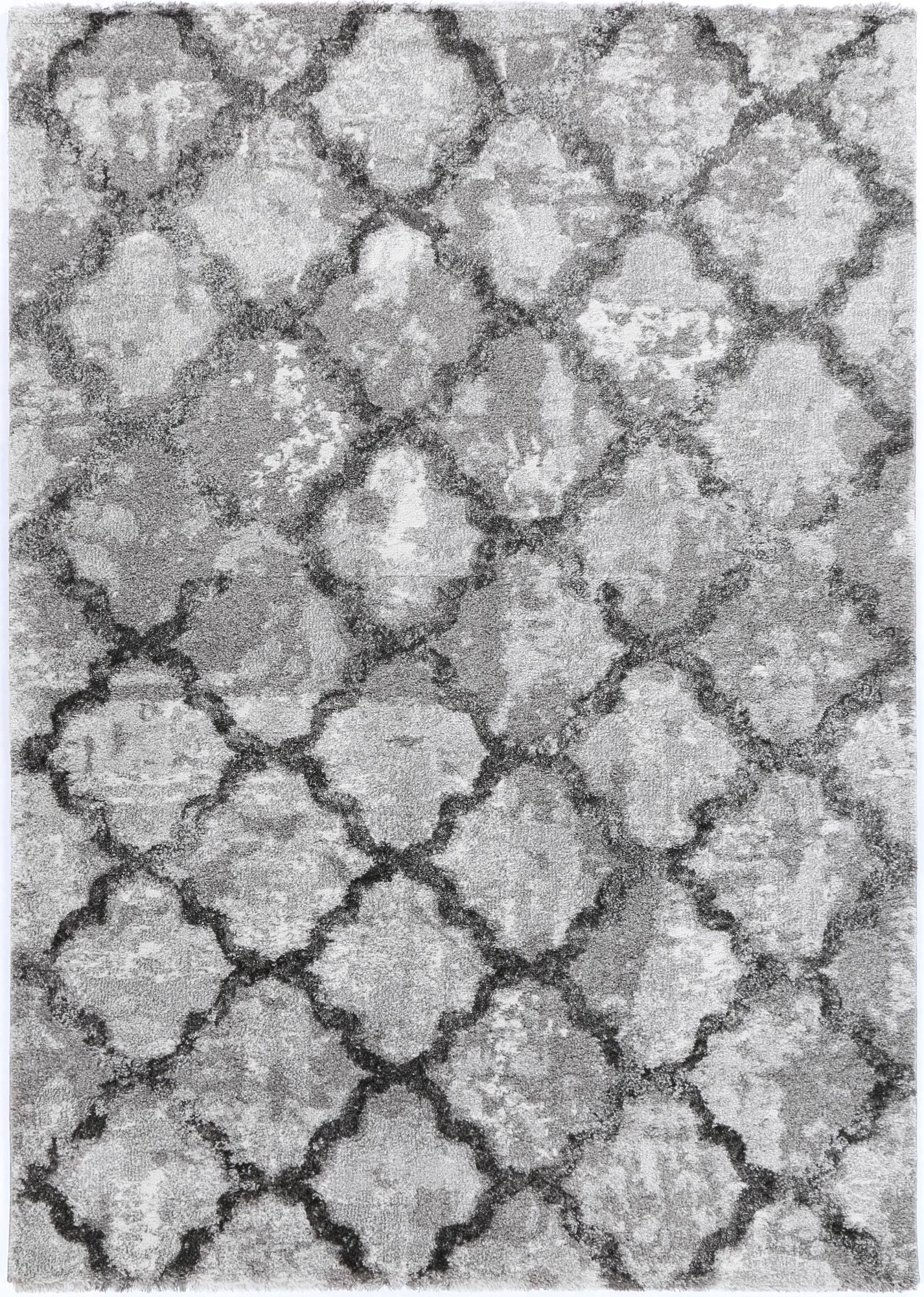 Yuzil Grey Lattice Rug