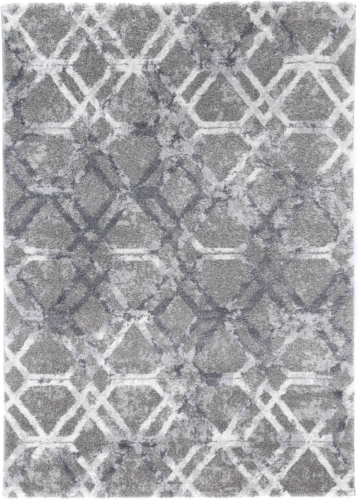 Yuzil Blue Lattice Rug