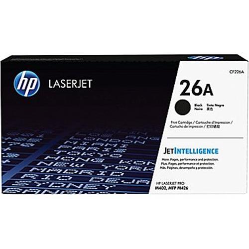 HP 26A BLACK LASERJET TONER CARTRIDGE 3.1K FOR M402/M426