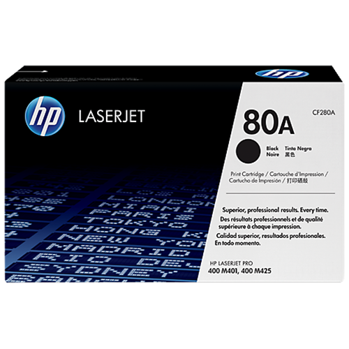 HP 80A BLACK TONER 2700 PAGE YIELD FOR M401