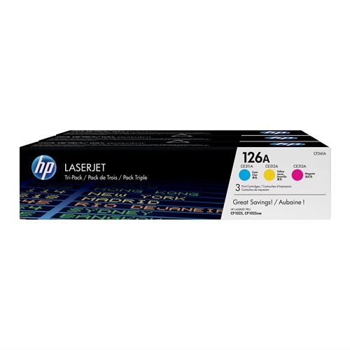 HP 126A CYM TRI-PACK LJ TONER CARTRIDGE