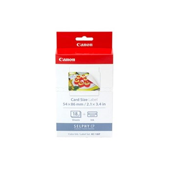 Canon Selphy Card Size Label Ink & Paper Pack KC-18IF