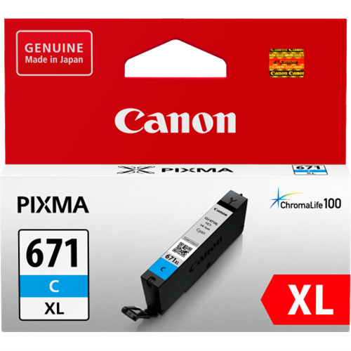 CANON CLI671XLC CYAN EXTRA LARGE INK TANK FOR MG5760BK  MG6860 MG7760