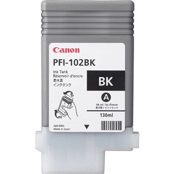 PFI-102BK BLACK INK TANK 130ML FOR IMAGEPROGRAF IPF500 IPF600 IPF650 IPF700