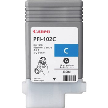 PFI-102C CYAN INK TANK 130ML FOR IMAGEPROGRAF IPF500 IPF600 IPF650 IPF700