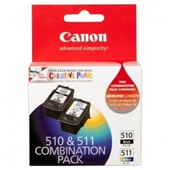 PG510CL511CP 1X PG510 BLACK INK AND 1XCL511 COLOUR INK CARTRIDGE