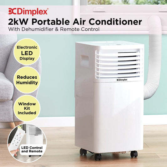 Dimplex 2kW Portable Air Conditioner with Dehumidifier DCPAC07C