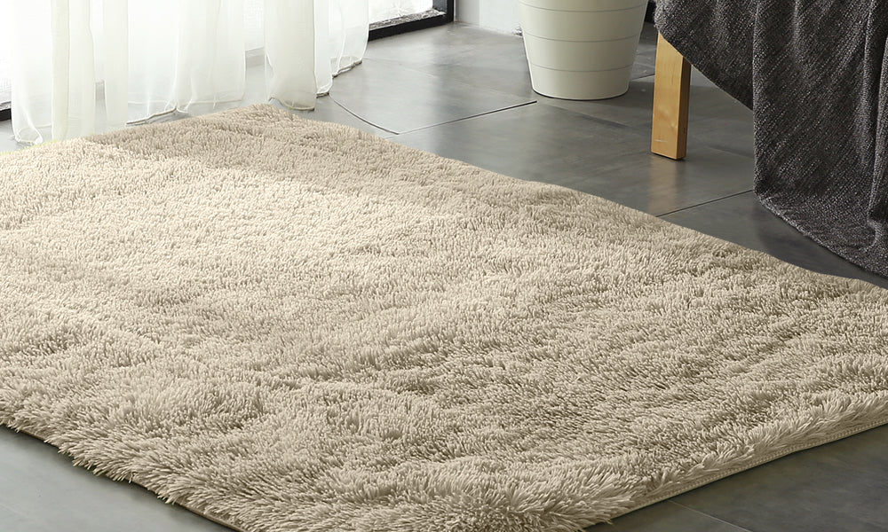 Designer Shaggy Floor Confetti Rug White 160x230cm