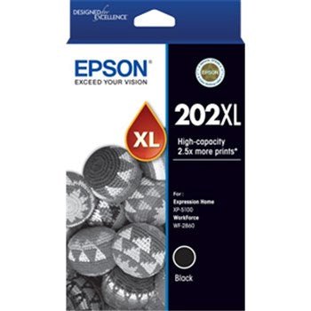 EPSON C13T02P192 202XL BLACK INK FOR XP-5100 WF-2860