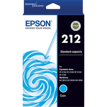 EPSON 212 STD CYAN INK FOR XP-4100 XP-3105 XP-3100 XP- 2100 WF-2850 WF-2830 WF-2810
