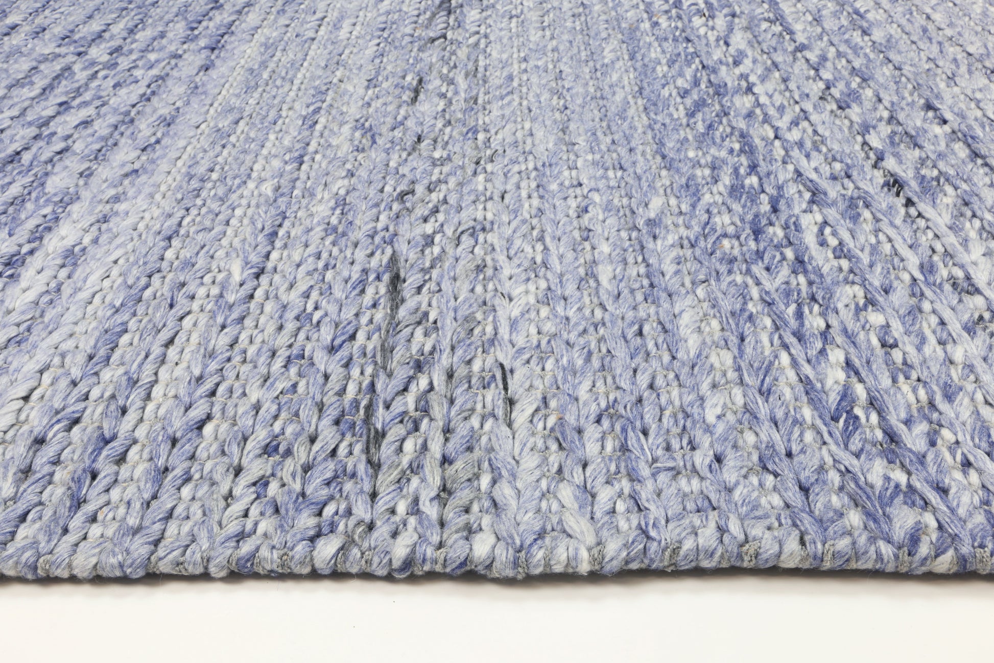 Zayna Cue Blue Wool Blend Rug