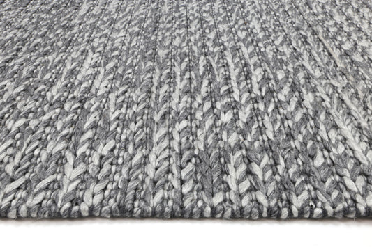 Zayna Cue Charcoal Wool Blend Rug