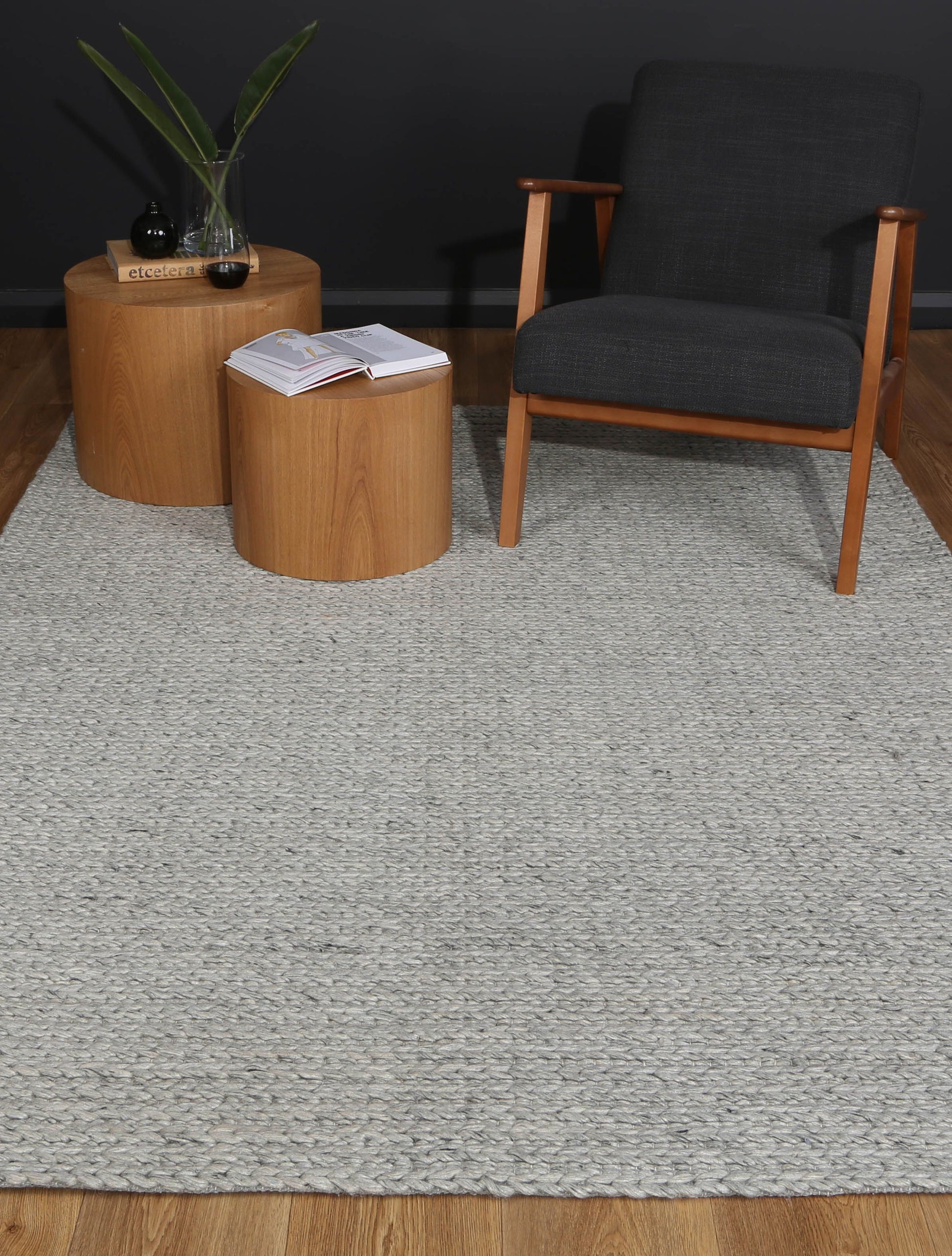 Zayna Cue Grey Wool Blend Rug