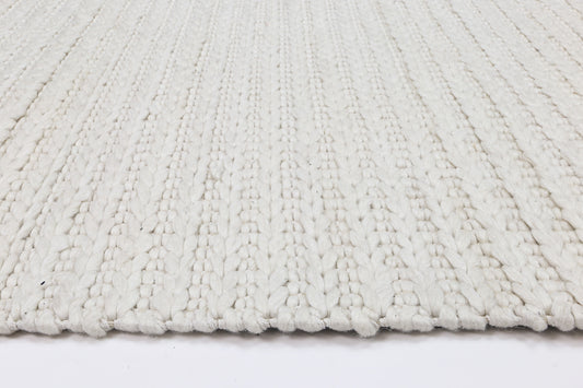 Zayna Cue White Wool Blend Rug