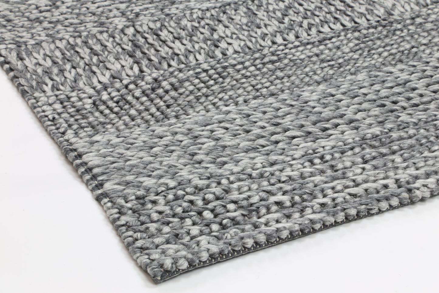 Zayna Grace Charcoal Wool Blend Rug