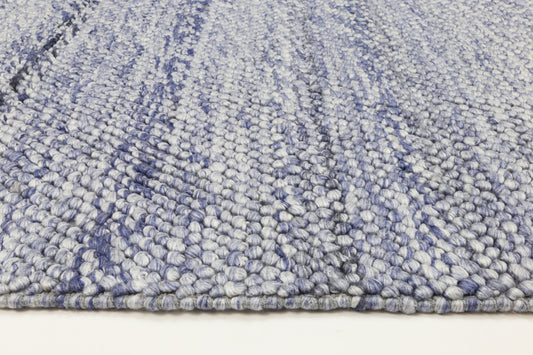 Zayna Loopy Blue Wool Blend Rug